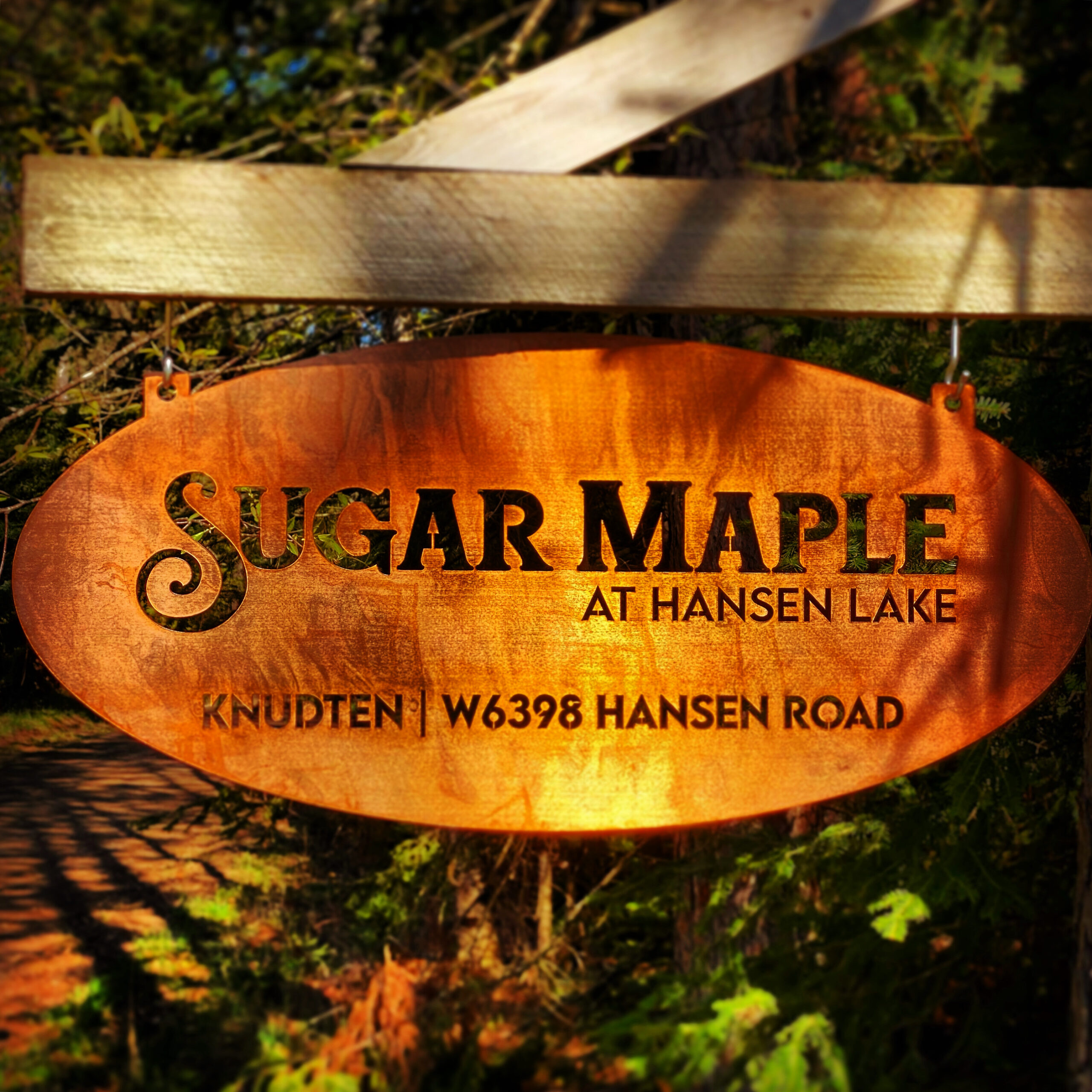 The entry sign at Sugar Maple at Hansen Lake.